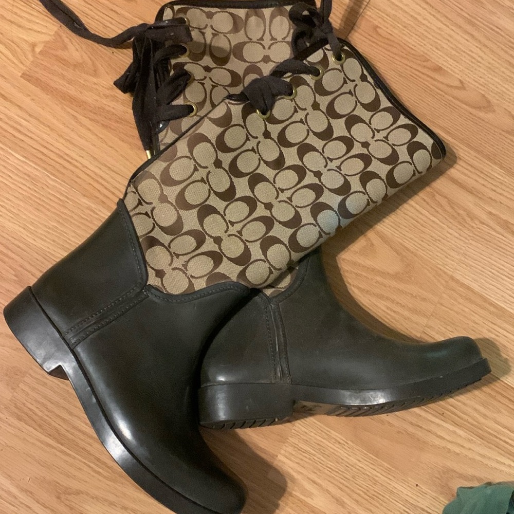 Coach rain boots
